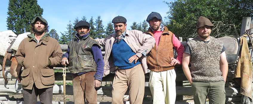 Jakob von Plessen and a collection of gauchos in Argentina