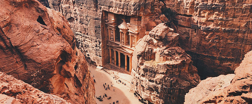 The majestic ruins of Petra, Jordan