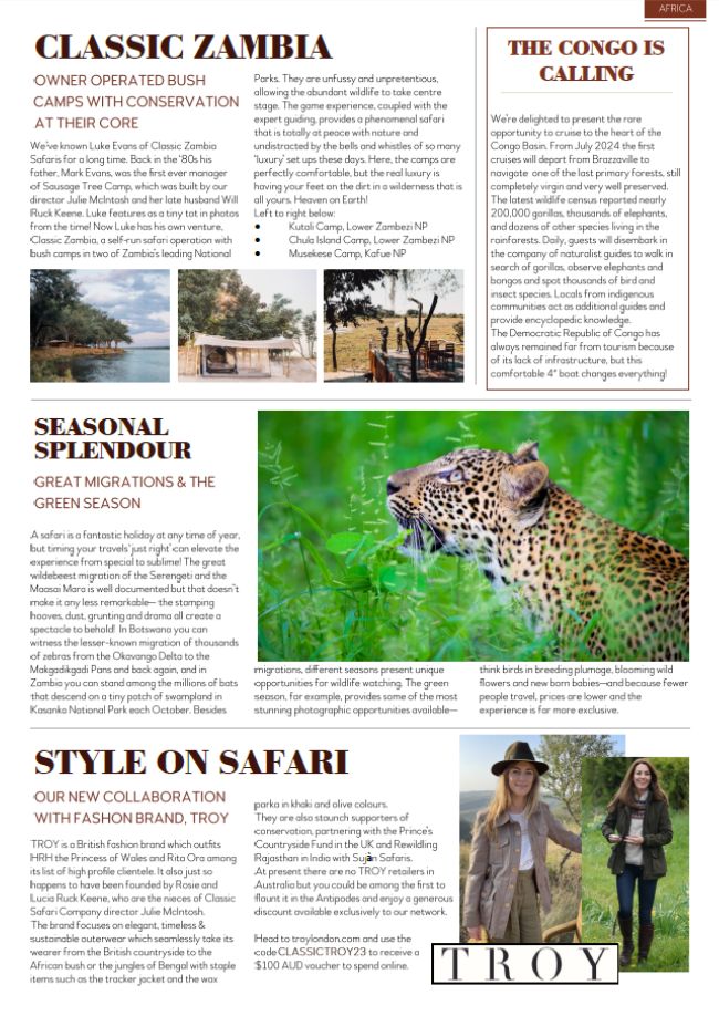 Classic Zambia Safari and the magic of Green Season in Botswana, Kenya & Tanzania