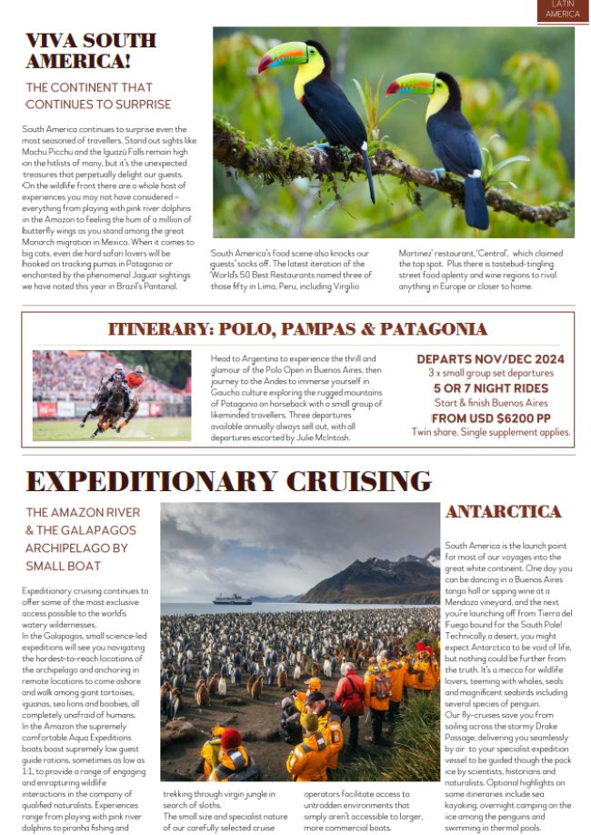 Discover South America & the Antarctic expeditions