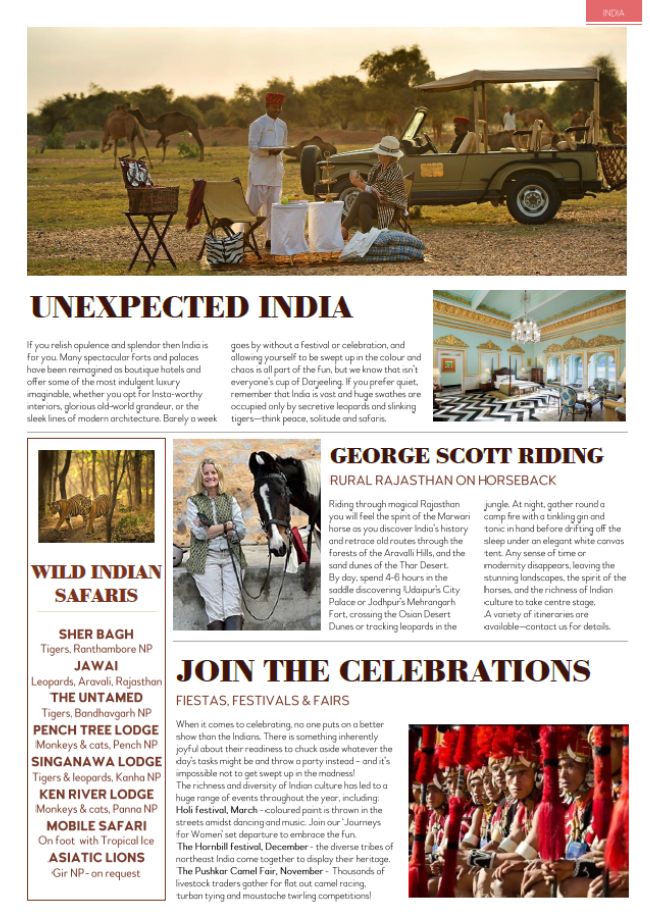 Horseback safaris and celebrations in India