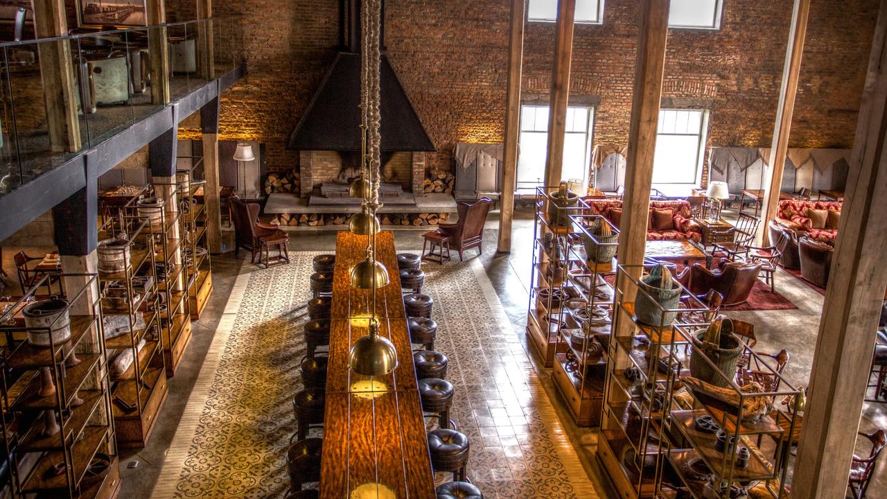 Renovated restaurant in Patagonia. Singular Hotel, Chile