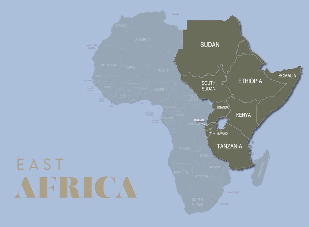 East Africa Map - African Safari