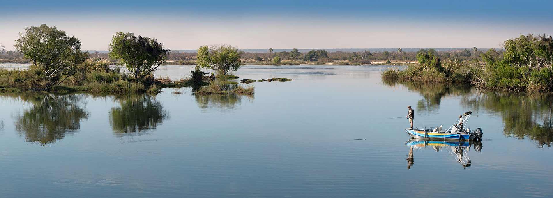 Fishing on the Zambezi River, Zambia
