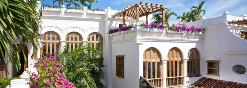 The roof top terrace of Cartagena's Casa San Agustin