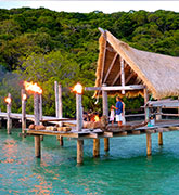 A luxury lodge pier on Haggerstone Island, Far North Queensland