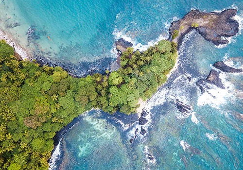 Dense jungle and deserted beaches