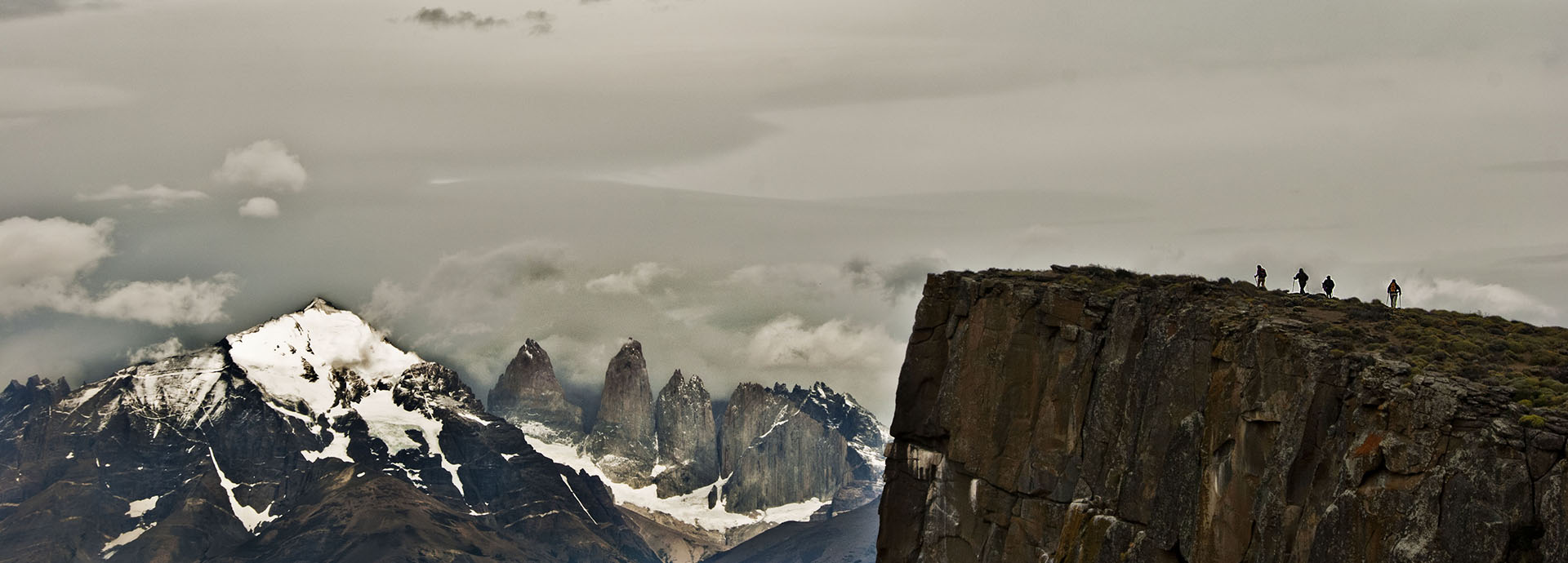 Hiking through the snowcapped peaks of Patagonia's Torres del Paine