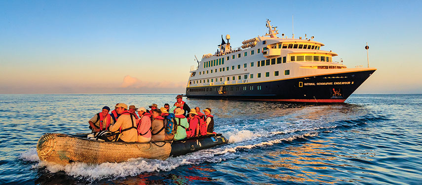 zodiac excursion on a Galapagos cruise with Lindblad