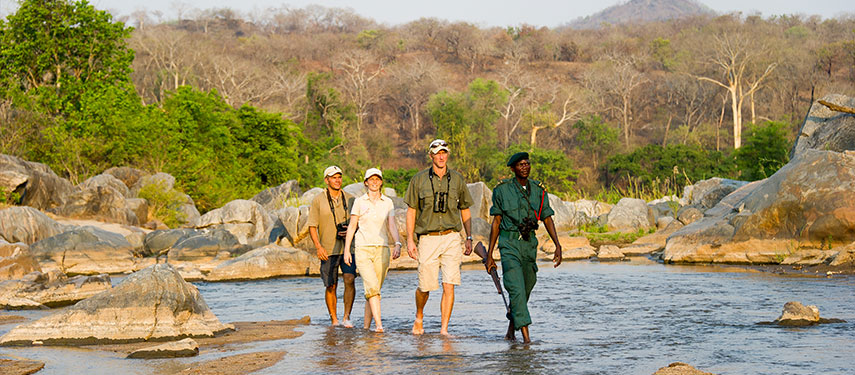 At Mkulumadzi go on an adventure deep into the bush on a walking safaris in Majete Wildlife reserve