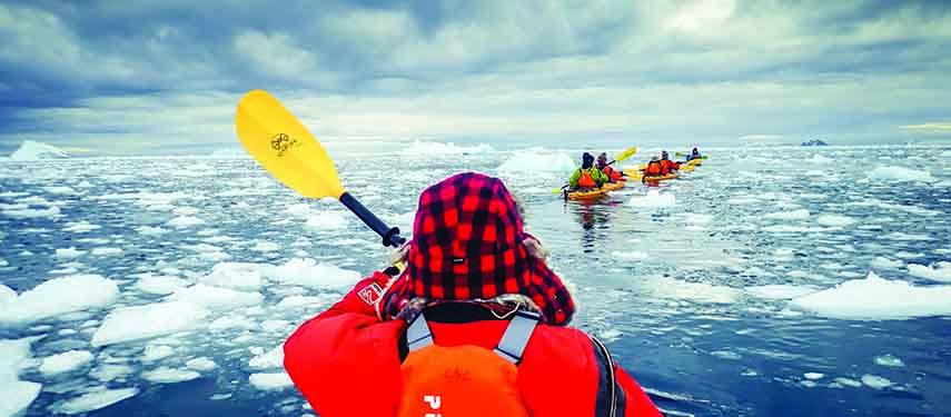 Kayaking; Cierva Cove, Antarctica