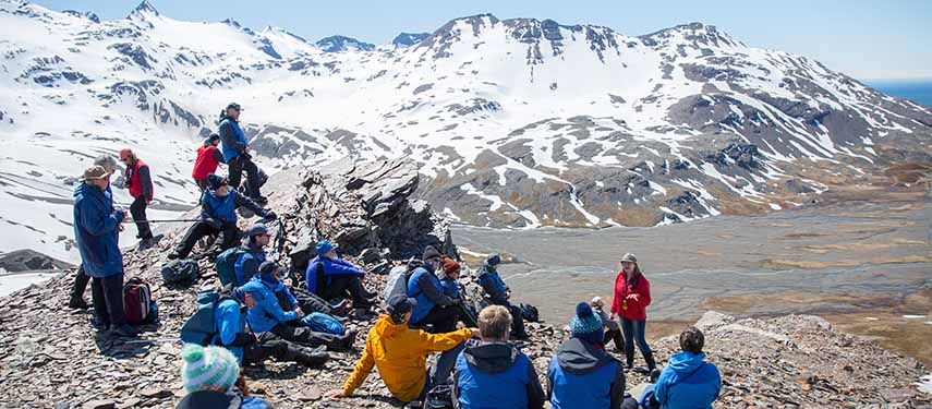Tourists retracing Shackleton's infamous Walk in South Georgia