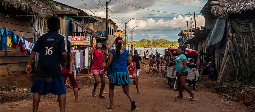 A traditional local community on the Amazon River