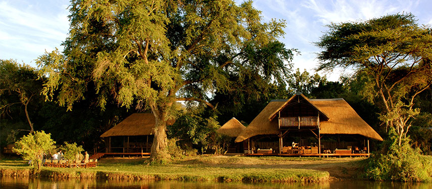 Chiawa Camp situated on the banks of the Zambezi River in Zambia