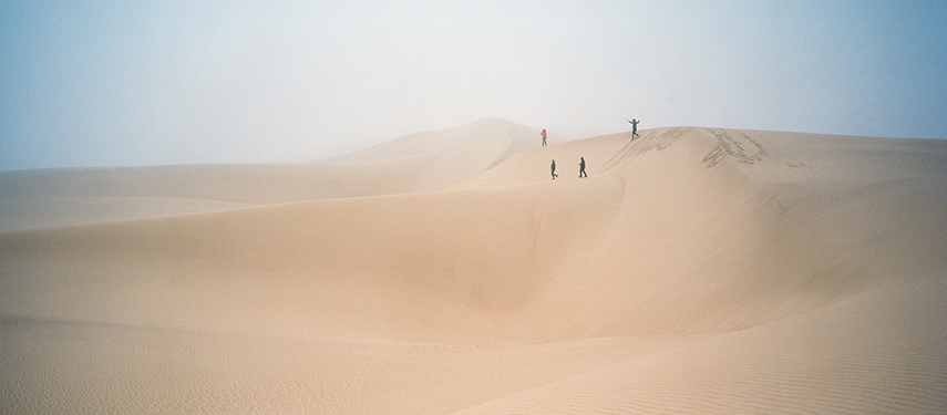 Walk over endless sand dunes during your stay at Shipwreck Lodge in Namibia