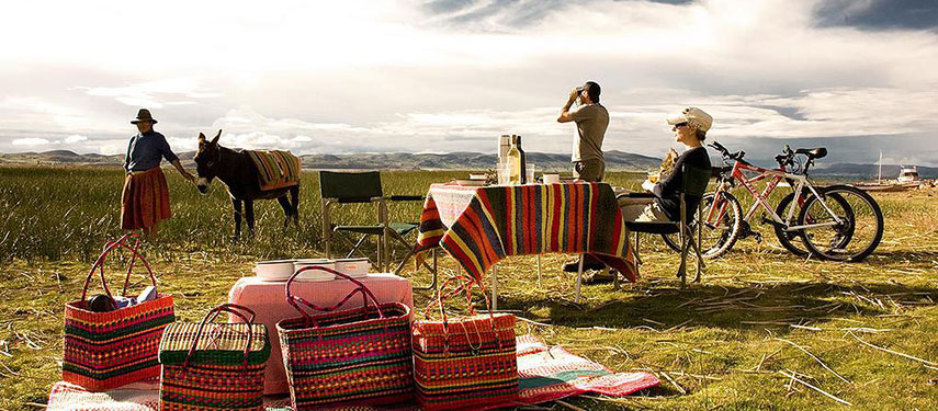 Titilaka Lodge offers unique experiences including picnic lunches at scenic points around Lake Titicaca.